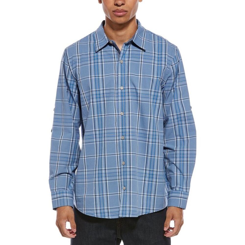 Scotch & Soda Mens  Yarn Dye Shirt, Blue